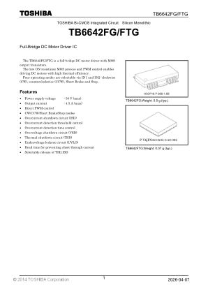 TB6642FG datasheet cover page