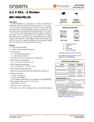 MC100LVEL32 数据手册首页