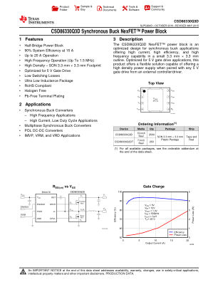 CSD86330Q3D 数据手册首页