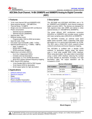 ADC3649 datasheet cover page