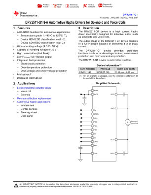 DRV2511-Q1 datasheet cover page