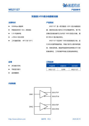 MS21127 datasheet cover page
