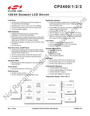 CP2401-GMR datasheet cover page