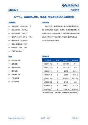MS8331 datasheet cover page