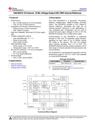 DAC60516 数据手册首页
