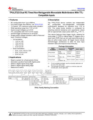 TPUL2T223 datasheet cover page