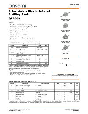 QEB363 datasheet cover page