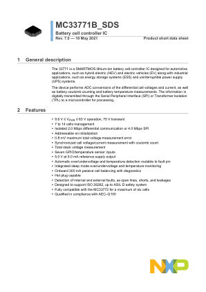 MC33771B datasheet cover page