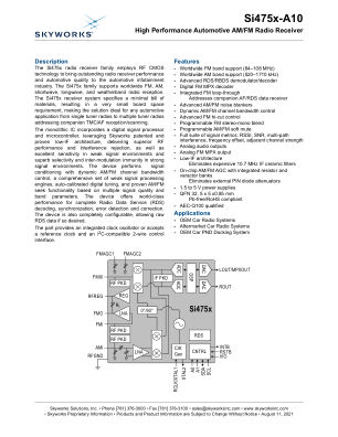 SI4755-A40-GMR datasheet cover page