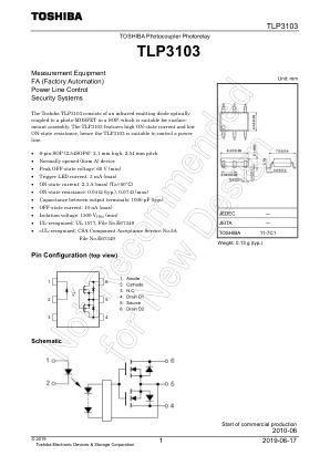 TLP3103 datasheet cover page
