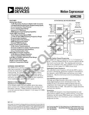 ADMC200 数据手册首页
