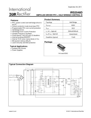 IRS2548D 数据手册首页