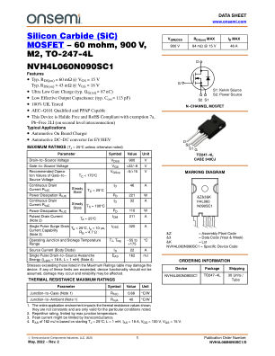 NVH4L060N090SC1 数据手册首页