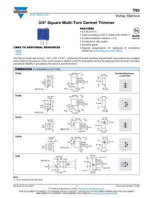 T93 datasheet cover page