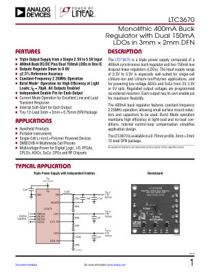 LTC3670 数据手册首页