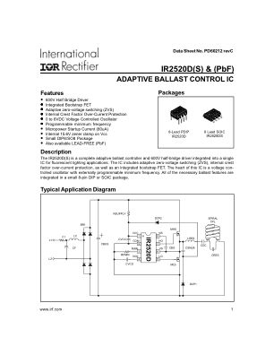 IR2520DS 数据手册首页