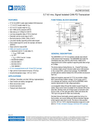 ADM3056E datasheet cover page
