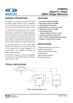 SGM4027 datasheet cover page