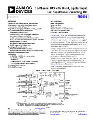 AD7616 数据手册首页