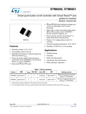 STM6600 数据手册首页