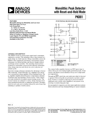 PKD01 数据手册首页