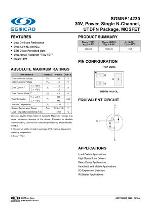 SGMNE14230 datasheet cover page