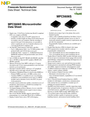 MPC5606S datasheet cover page