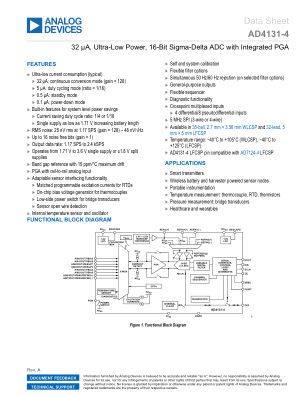 AD4131-4 datasheet cover page