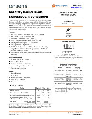 NSR0520V2T1 数据手册首页