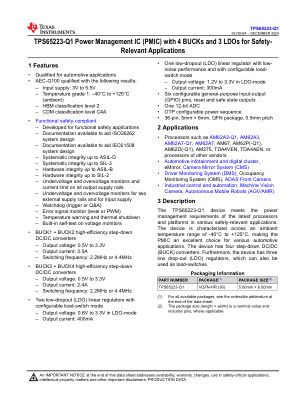 TPS65223-Q1 datasheet cover page
