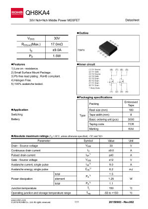QH8KA4 数据手册首页