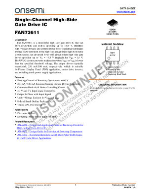 FAN73611 datasheet cover page