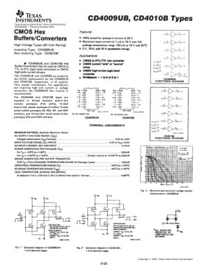 CD4010B-MIL datasheet cover page