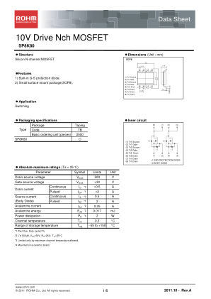 SP8K80 datasheet cover page
