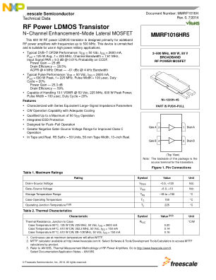 MMRF1016H 数据手册首页