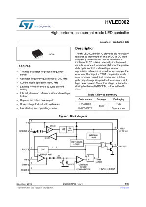 HVLED002 数据手册首页