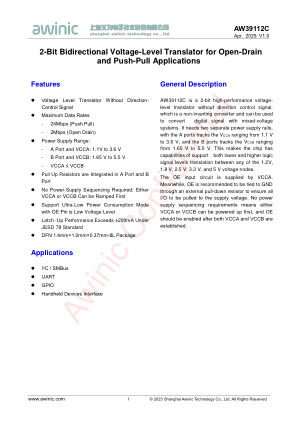 AW39112C datasheet cover page