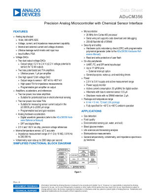 ADUCM356 datasheet cover page