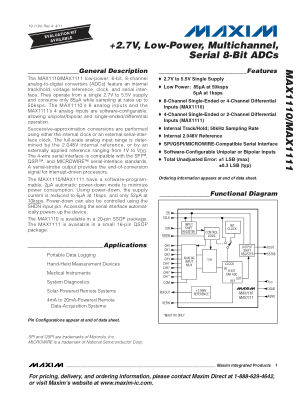 MAX1110-MAX1111 datasheet cover page