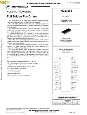 MC33253 datasheet cover page