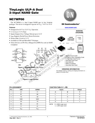NC7WP00 数据手册首页
