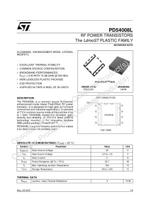 PD54008L datasheet cover page