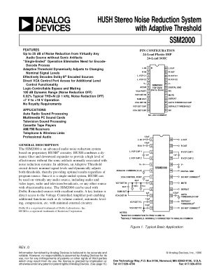 SSM2000 数据手册首页