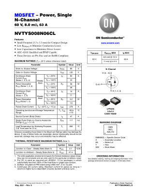 NVTYS008N06CL 数据手册首页