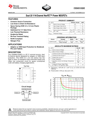 CSD85312Q3E 数据手册首页
