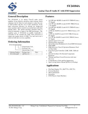 SY24104AQCC datasheet cover page