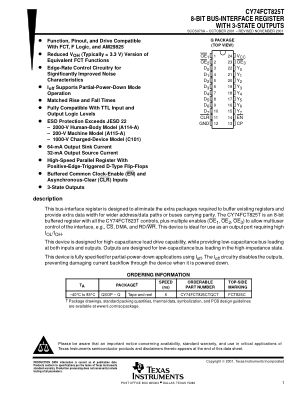 CY74FCT825T 数据手册首页