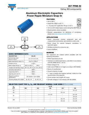 257PRM-SI datasheet cover page