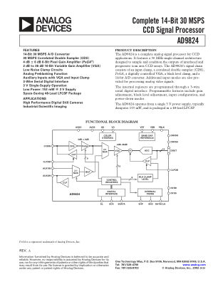 AD9824 datasheet cover page