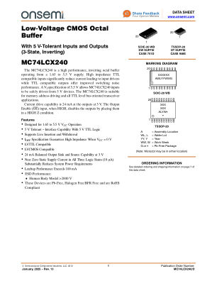 MC74LCX240 datasheet cover page